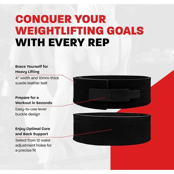 Hawk Sports Weightlifting Belt for Men & Women 10mm x 4" *MISSING SCREWS* read.. - Picture 11 of 11